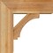Ekena Millwork Imperial Block Rough Sawn Bracket w/ Offset Brace, Western Red Cedar, 6"W x 16"D x 16"H BKT0604X16X16IMP05RWR - alternate 3